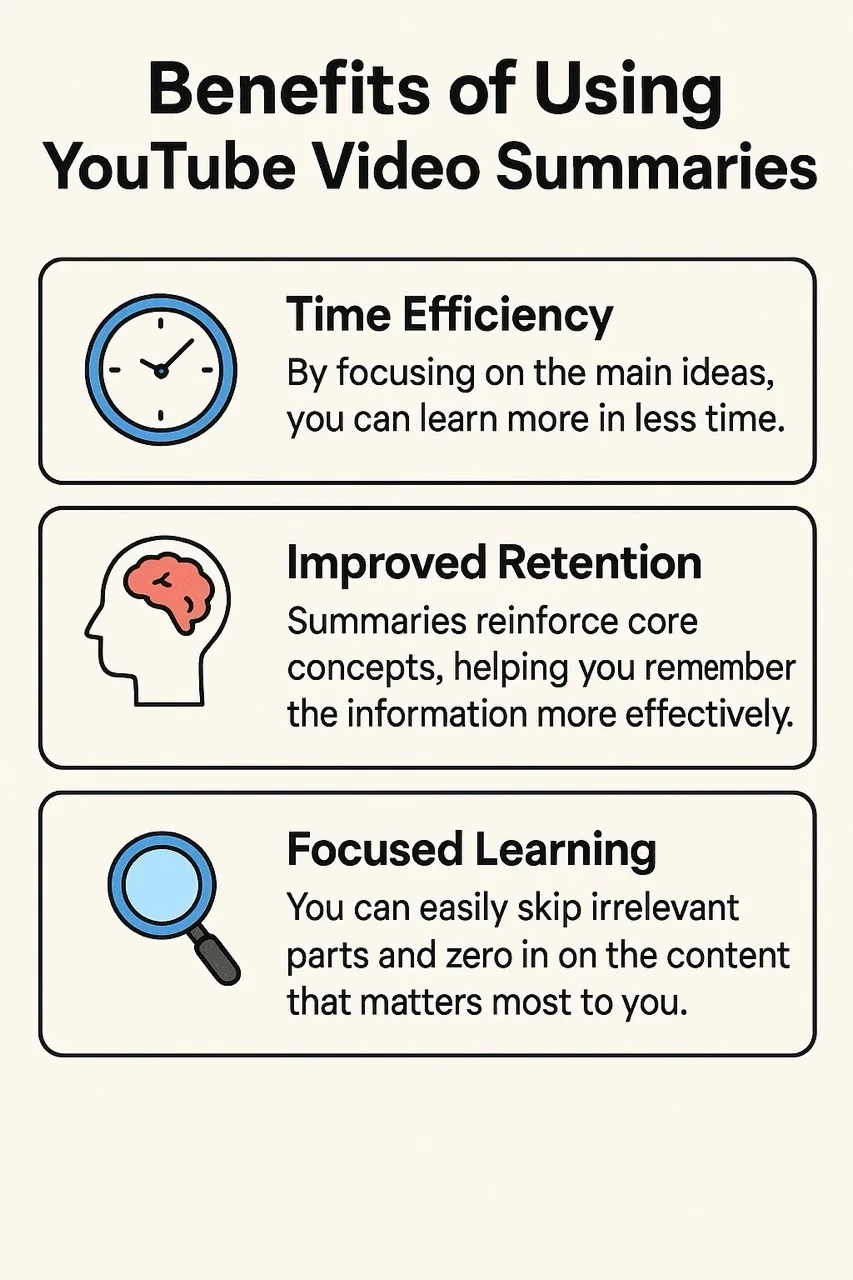 Benefits of Using YouTube Video Summaries
