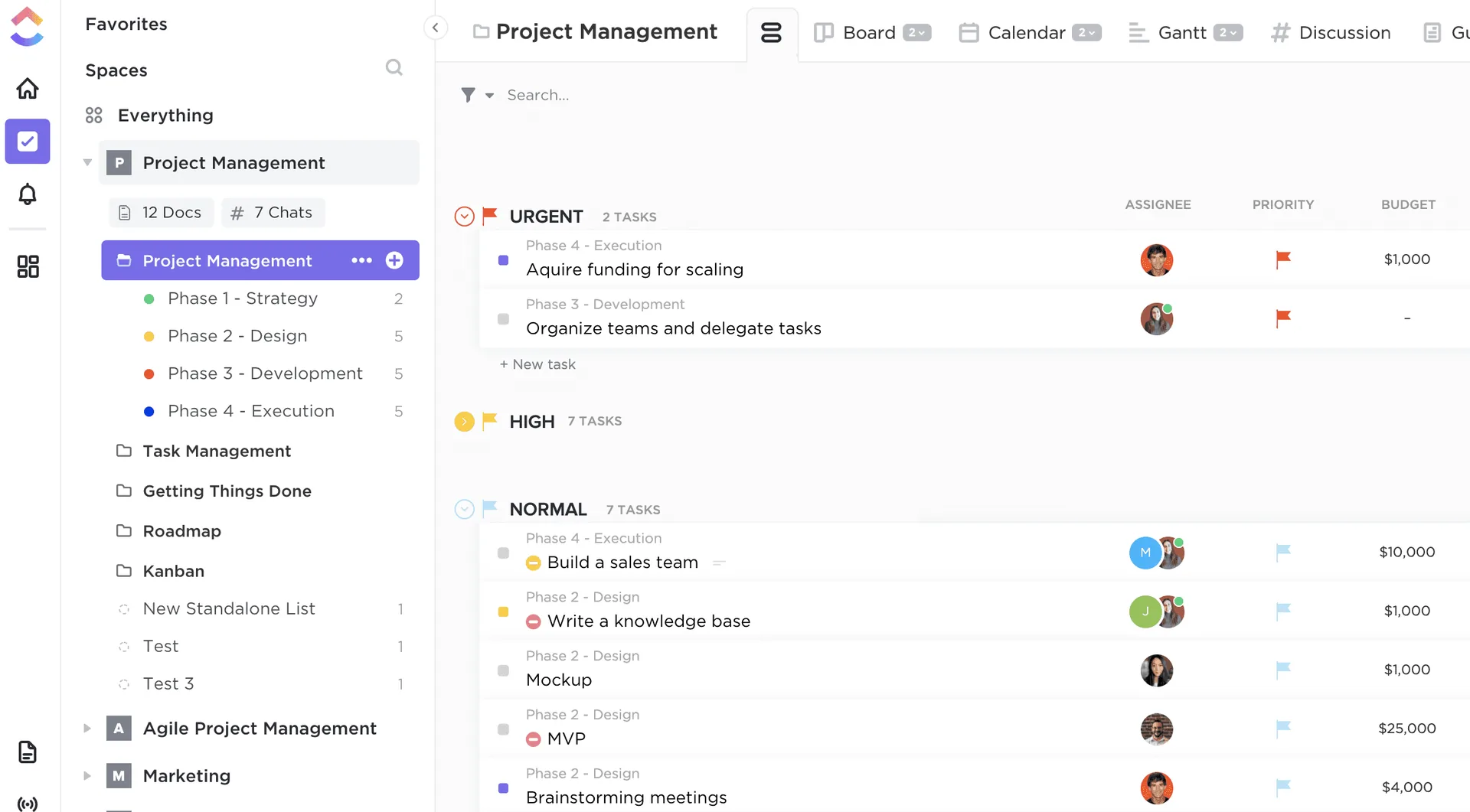 ClickUp is a highly customizable productivity tool designed to streamline project management